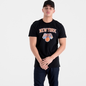 Camiseta New Era New York Knicks Team Logo Negros | LNATS-2098