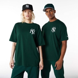 Camiseta New Era New York Yankees Essentials Oversized Verdes | INUHB-4931