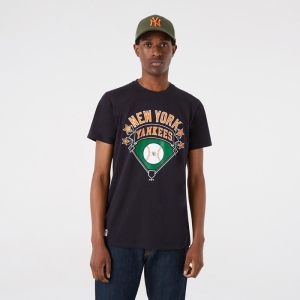 Camiseta New Era New York Yankees Estampados Azules | RKWNI-4035