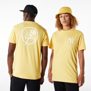 Camiseta New Era New York Yankees League Essential Pastel Amarillos | JMARY-4506