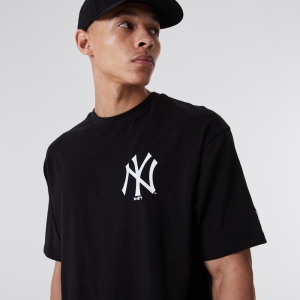 Camiseta New Era New York Yankees Logo Negros | RNQIM-6824