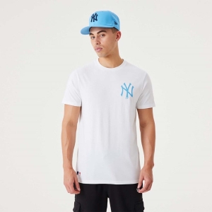 Camiseta New Era New York Yankees MLB League Essential Blancos | CAFJK-3918