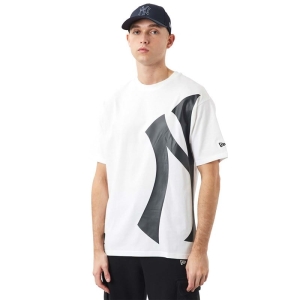 Camiseta New Era New York Yankees MLB Side Logo Blancos | FBHJQ-6804