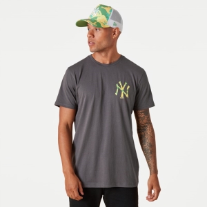 Camiseta New Era New York Yankees MLB Team Logo Grises | GZLPS-5064