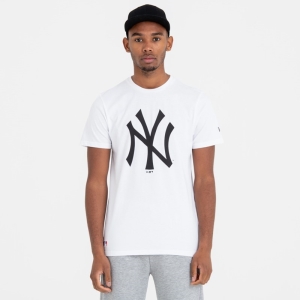 Camiseta New Era New York Yankees Team Logo Blancos | XDVGK-8370