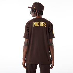 Camiseta New Era San Diego Padres MLB Logo Select Marrom | QXCMH-5829