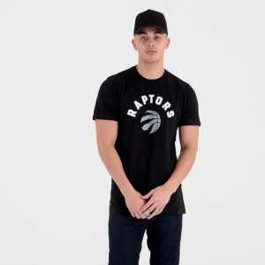 Camiseta New Era Toronto Raptors NBA Team Logo Negros | QDSZU-3560