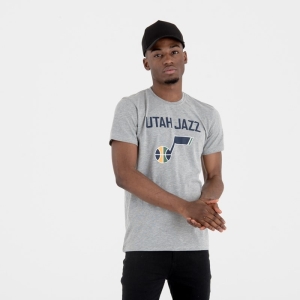 Camiseta New Era Utah Jazz Team NBA Team Logo Grises | WNXOF-4209