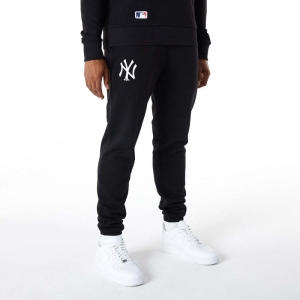 Pantalones Jogger New Era New York Yankees Team Logo Negros | BJGVZ-7386