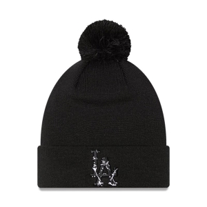 Prendas De Punto New Era La Dodgers Infill Bobble Beanie Gorras Negros | GJHED-8630