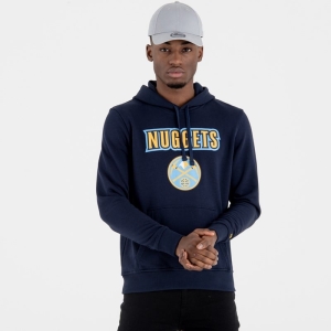 Sudadera Con Capucha New Era Denver Nuggets Team Logo Azules | IQDMO-8390