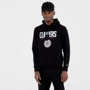 Sudadera Con Capucha New Era La Clippers Team Logo Negros | HIJUW-7836