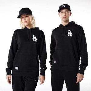 Sudadera Con Capucha New Era La Dodgers Essentials Negros | QKUJA-6815