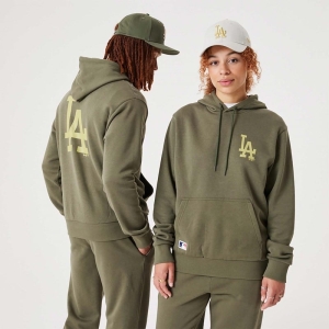 Sudadera Con Capucha New Era La Dodgers MLB League Essential Medium Pullover Verdes | SMPOI-0365