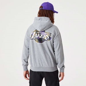 Sudadera Con Capucha New Era La Lakers NBA Infill Team Logo Medium Pullover Grises | OQZTL-1204