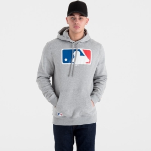 Sudadera Con Capucha New Era MLB Logo Grises | JKHLG-9375