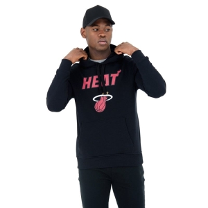Sudadera Con Capucha New Era Miami Heat Negros | IXTPJ-0859