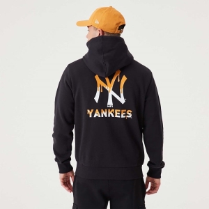 Sudadera Con Capucha New Era New York Yankees MLB Drip Logo Pullover Negros | KVFPH-4935