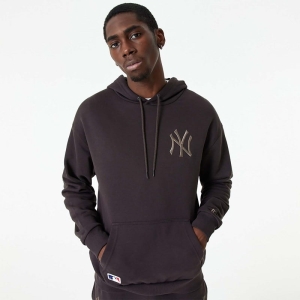 Sudadera Con Capucha New Era New York Yankees MLB Embroidered Logo Burnt Wood Marrom | QZVHN-8902