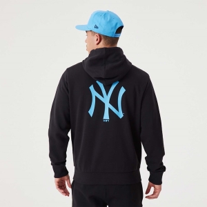 Sudadera Con Capucha New Era New York Yankees MLB League Essential Pullover Negros | RQXMN-6394