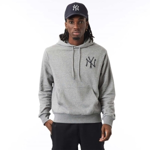 Sudadera Con Capucha New Era New York Yankees Logo Infill Grises | VCGTM-0152