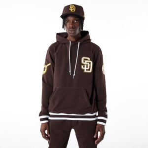 Sudadera Con Capucha New Era San Diego Padres MLB Logo Select Marrom | SDQXZ-4123