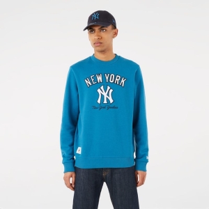 Sudaderas New Era New York Yankees Heritage Crew Neck Azules | MLTFQ-3907