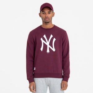 Sudaderas New Era New York Yankees MLB Team Logo Crew Neck Rojos | SRVOZ-1345
